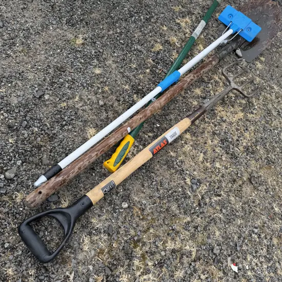 large atlas garden fork plud other tools