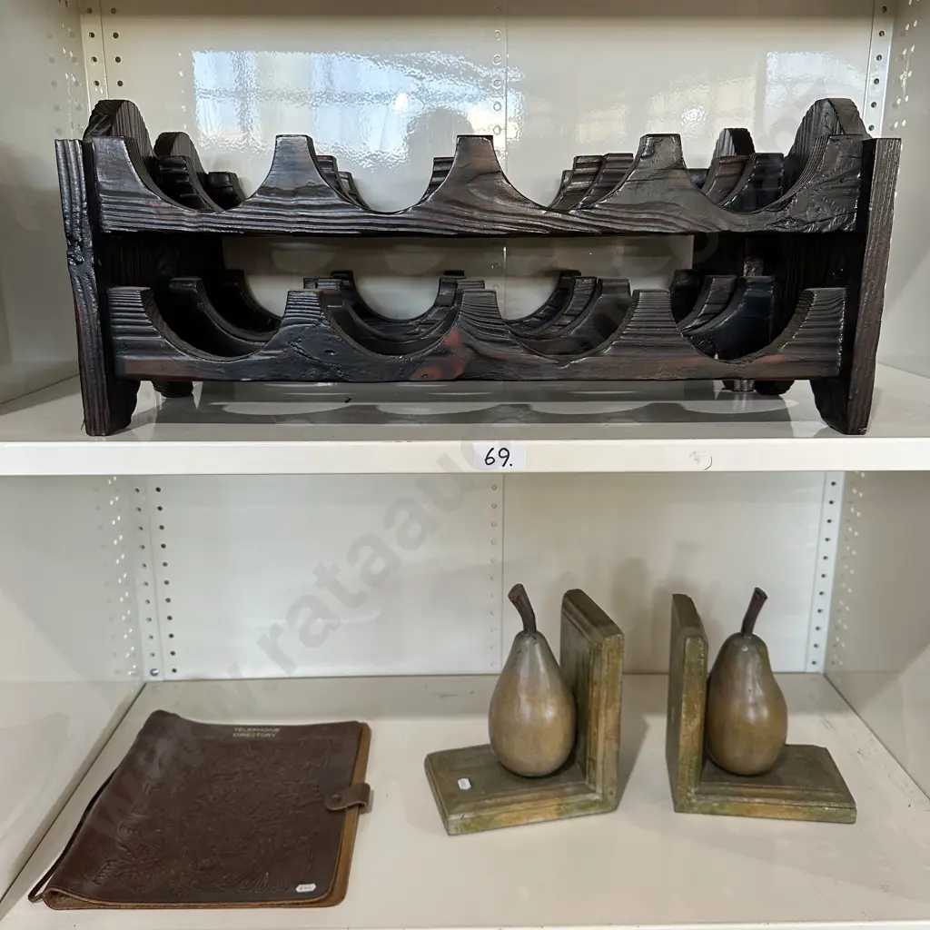 wine rack book ends telephone cover Image 1++