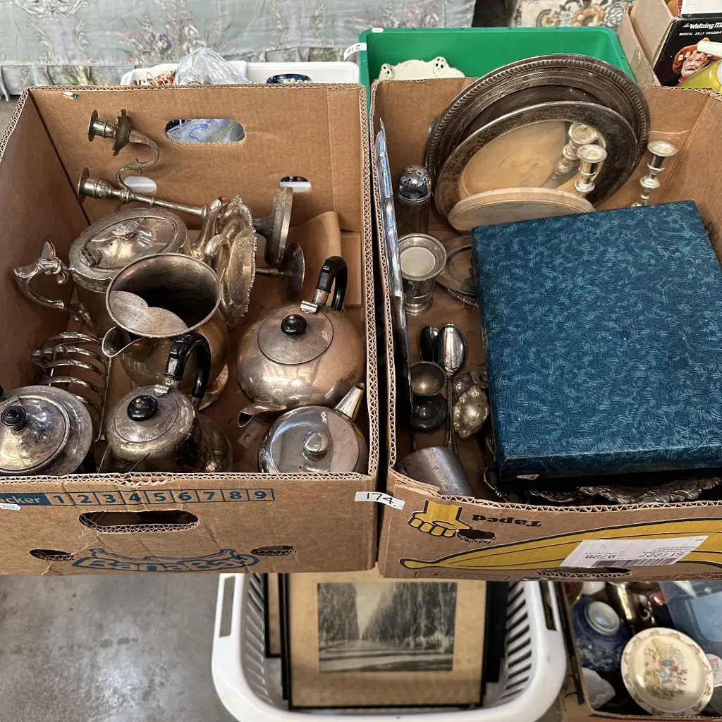 2 boxes silver etc Image 1++