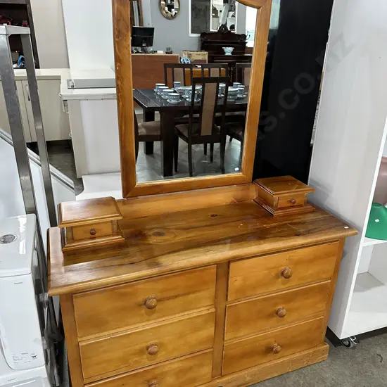Matching wooden dovetail dresser
