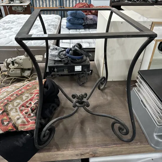 Wrought iron side table base