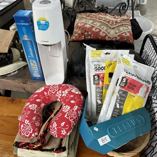 Cushion, vac bags, massager etc