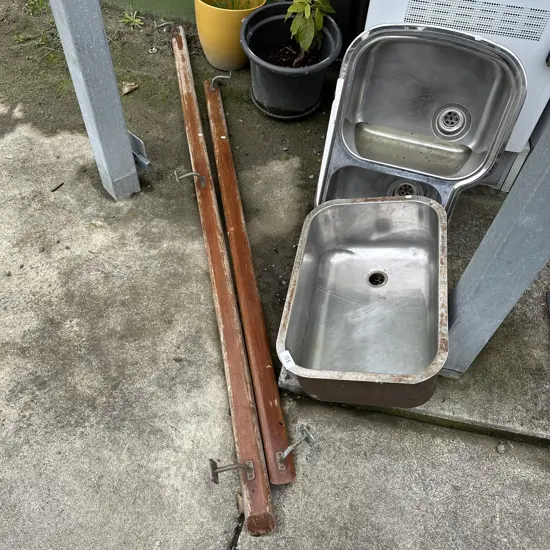 Hand rails and stainless tubs