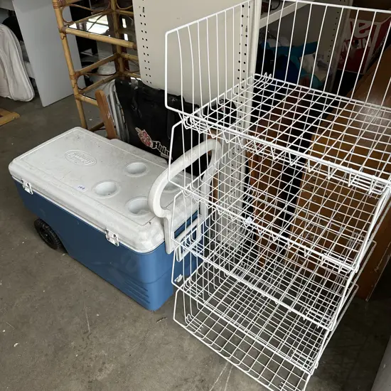 Vege rack, chilli bin , chair