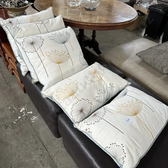 5 designer feather cushions