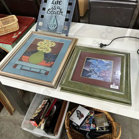 Pictures, basket, DVds etc