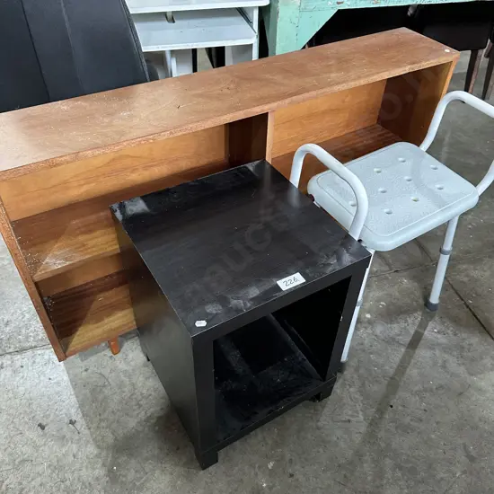 Side cube, shower seat, shelf