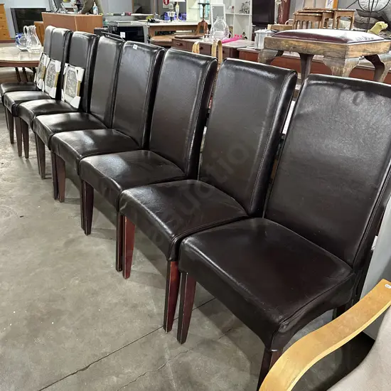 8 leather dining chairs