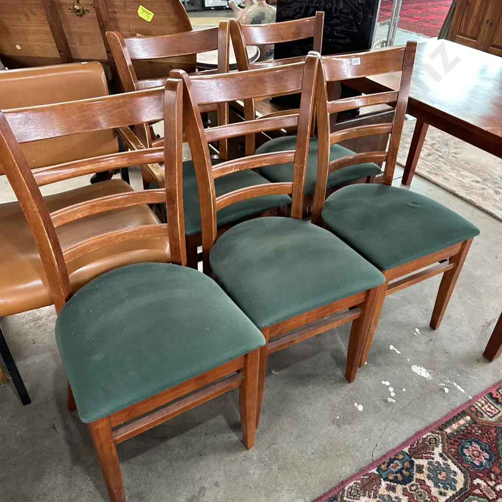 5 Rubberwood chairs Image 1++