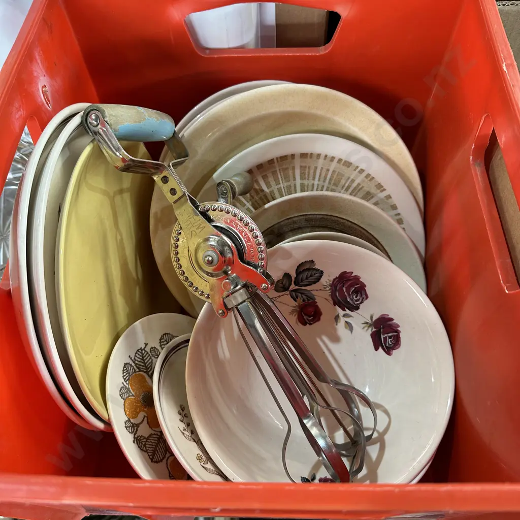 Egg beater and bin of pottery Image 1++