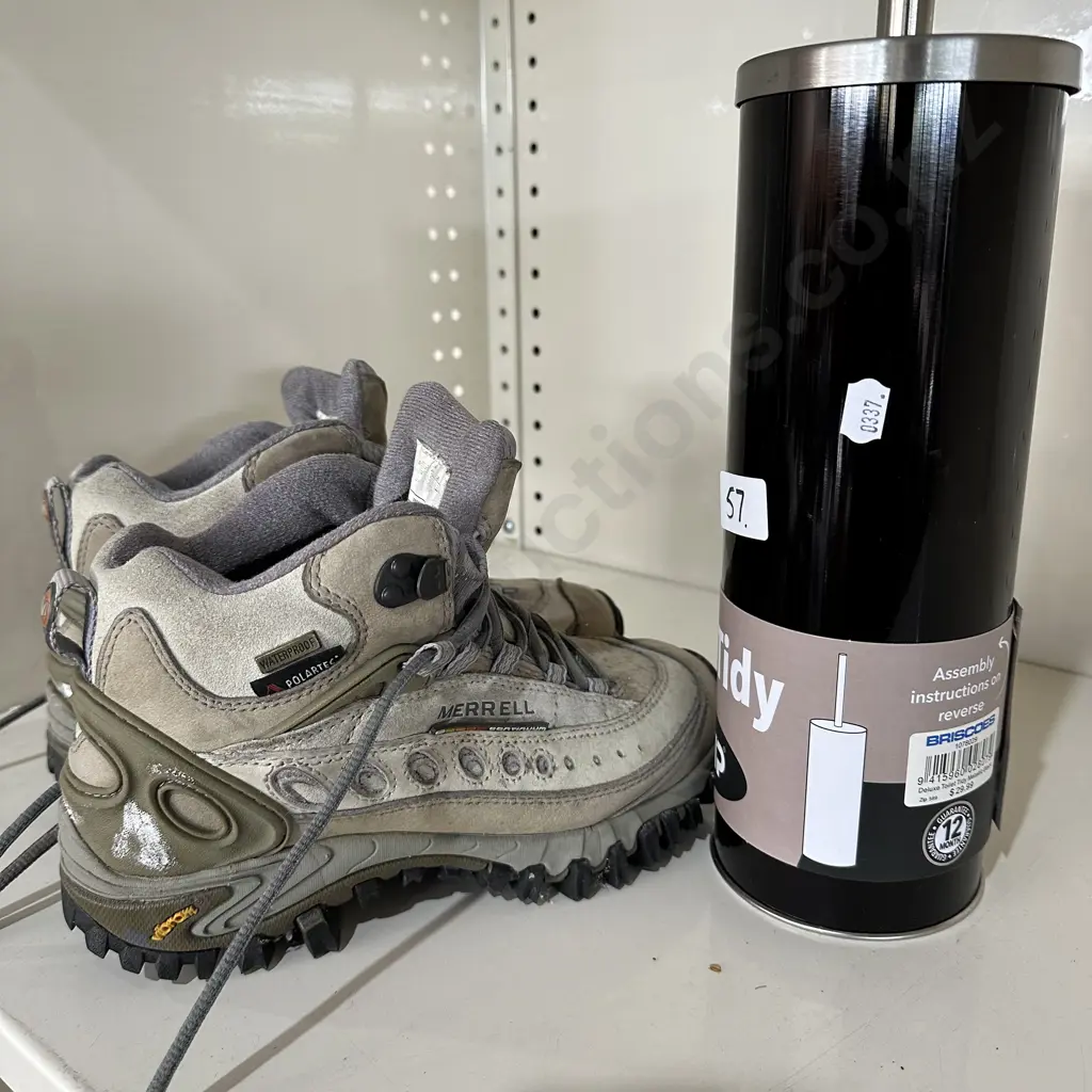 Small hiking shoes and new toilet brush Image 1++
