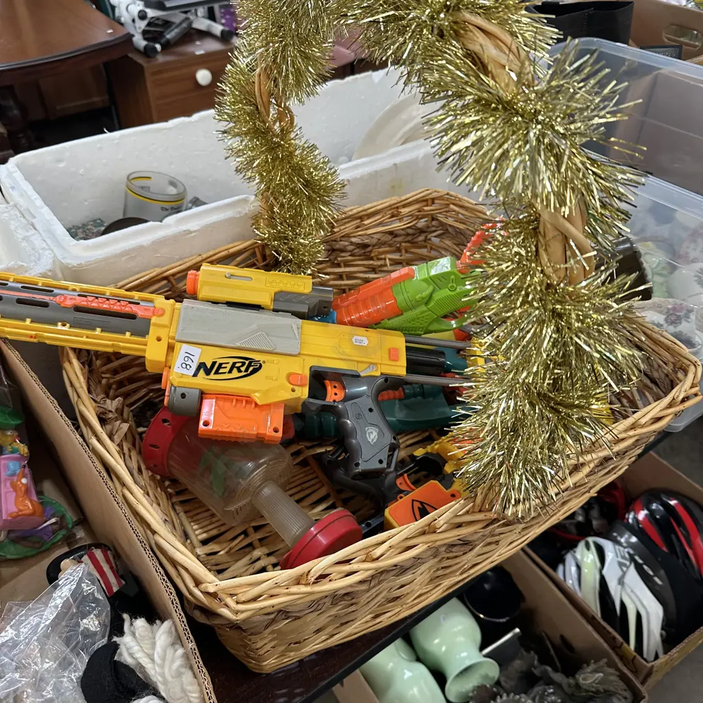 Nerf guns and basket Image 1++