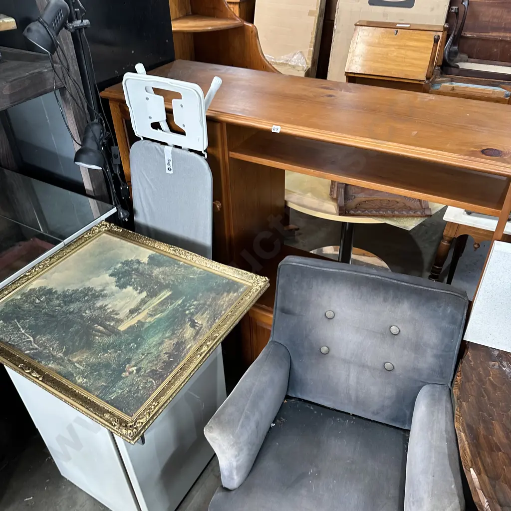 Iron board, picture, lamp, chair, sideboard Image 1++