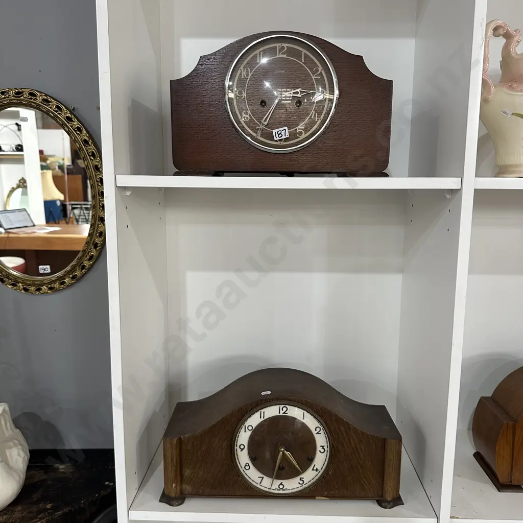 2 x Art Deco mantle clocks Image 1++