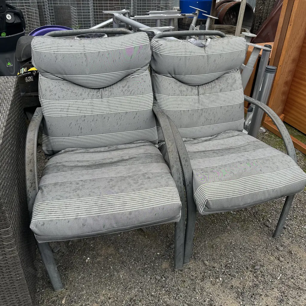 2 outdoor tables plus 2 x Pr of outdoor chairs Image 1++