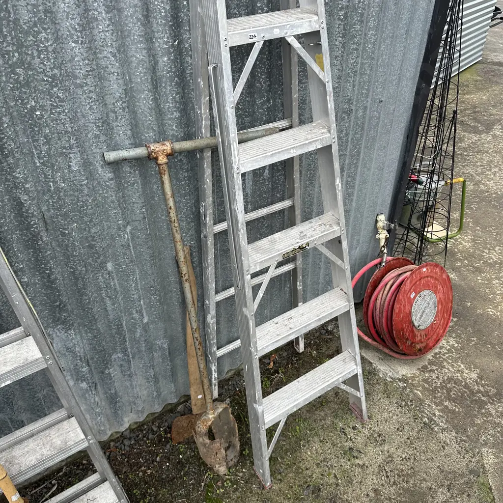 Ladder, post borer, axe Image 1++