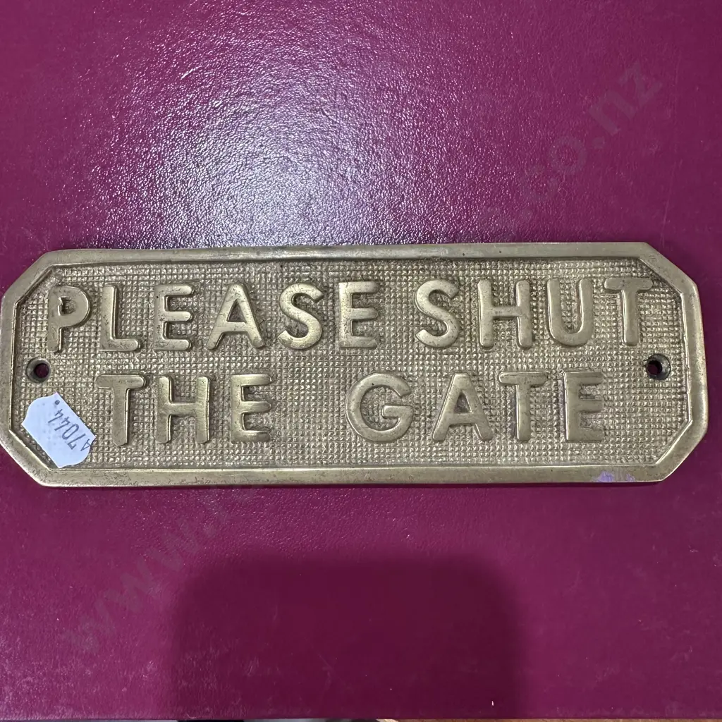 Vintage Brass plaque Image 1++