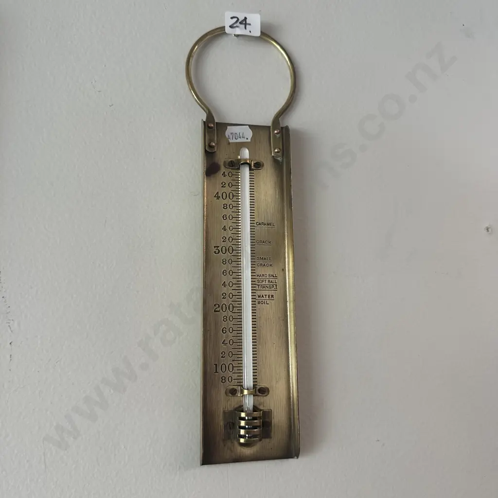 Antique brass pot thermometer Image 1++