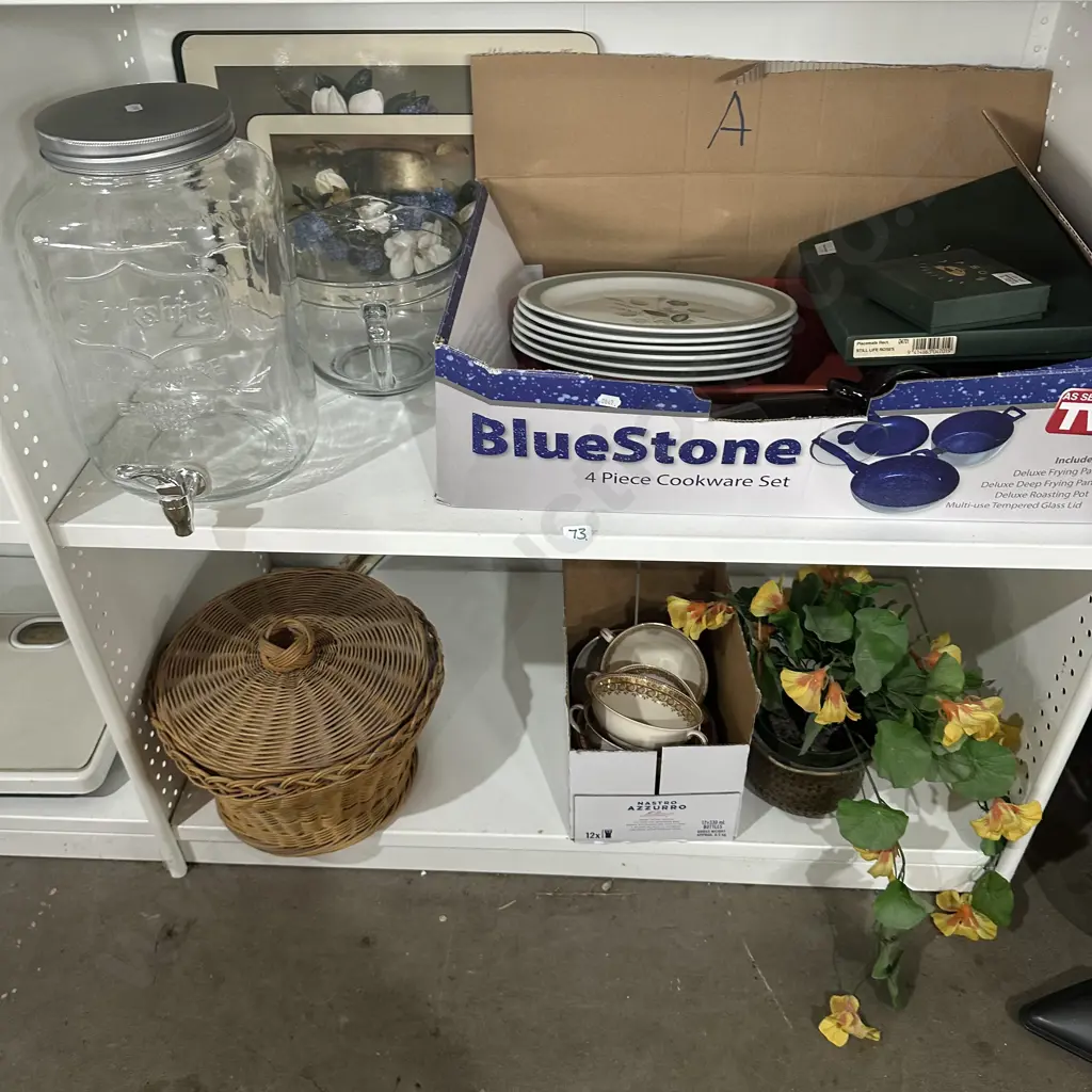 2 shelf lots inc vintage sewing basket Image 1++