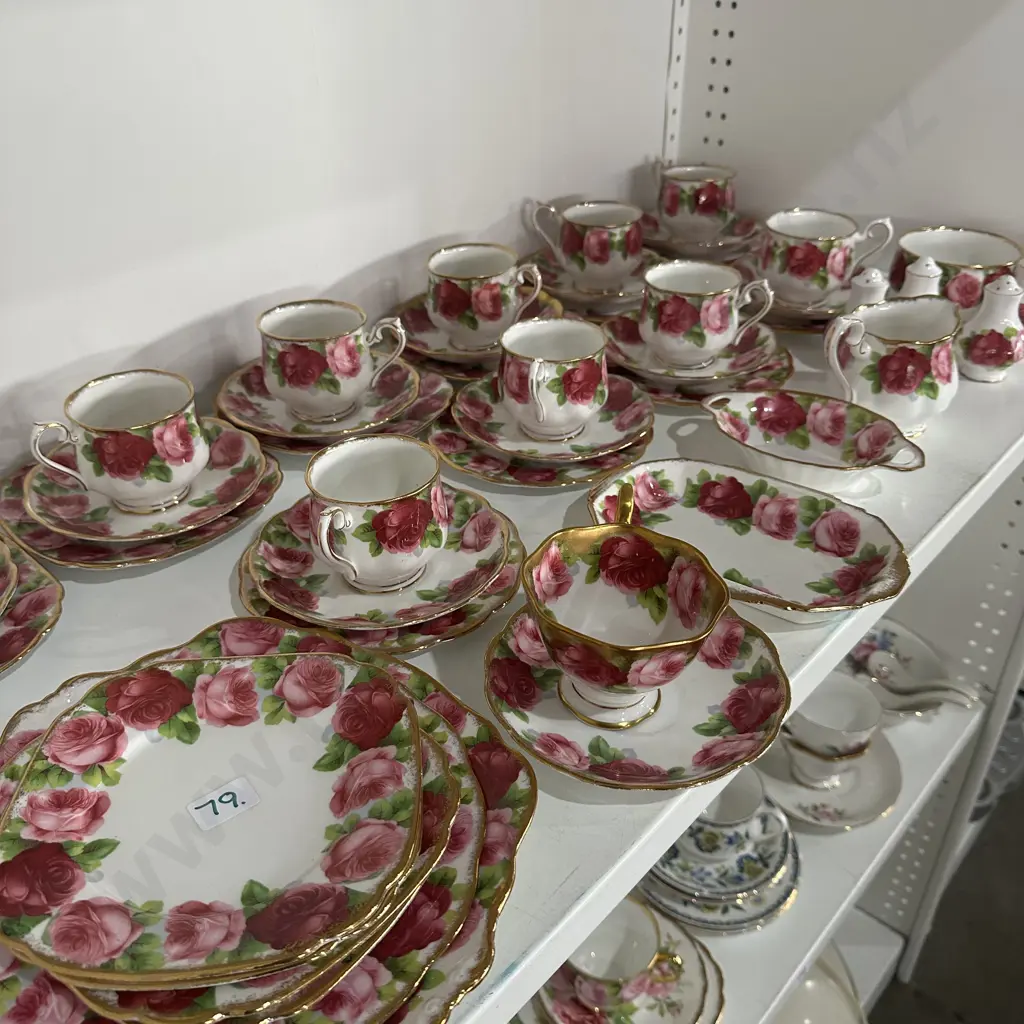 Shelf lot Royal Albert Old English Rose Image 1++