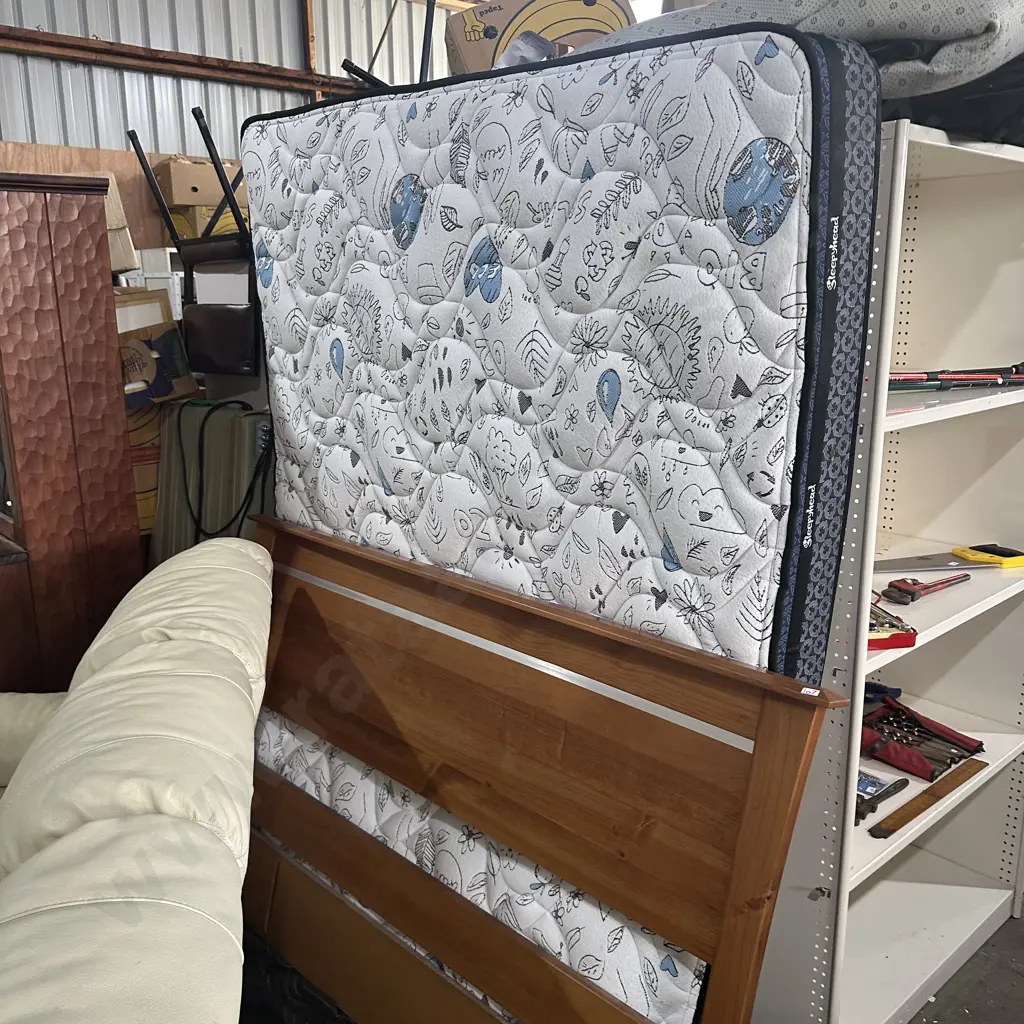 Queen mattress and headboard Image 1++