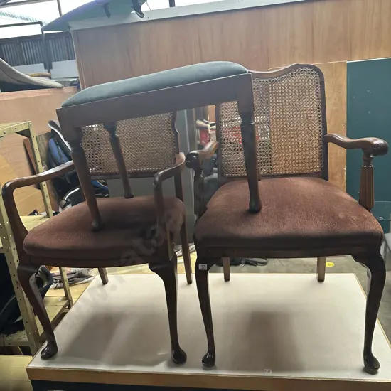 Pr of arm chairs