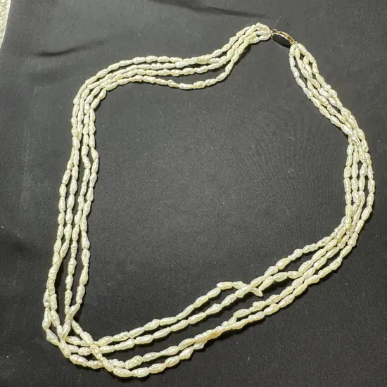 4 Strand necklace of freshwater pearls