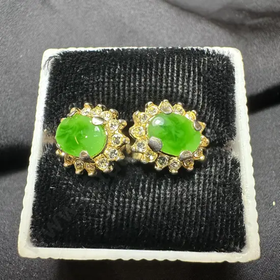 Rolled gold costume earrings (not case)