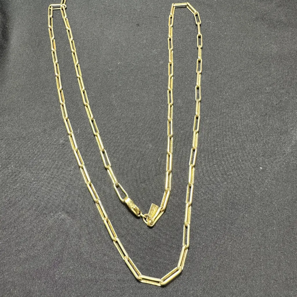 Plated necklace 60cm, has only a removable stamped tag 375 Image 1++