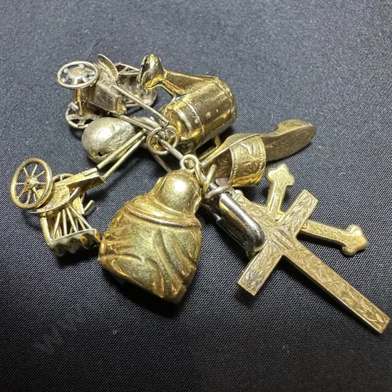 8 Charms Sterling & Gold