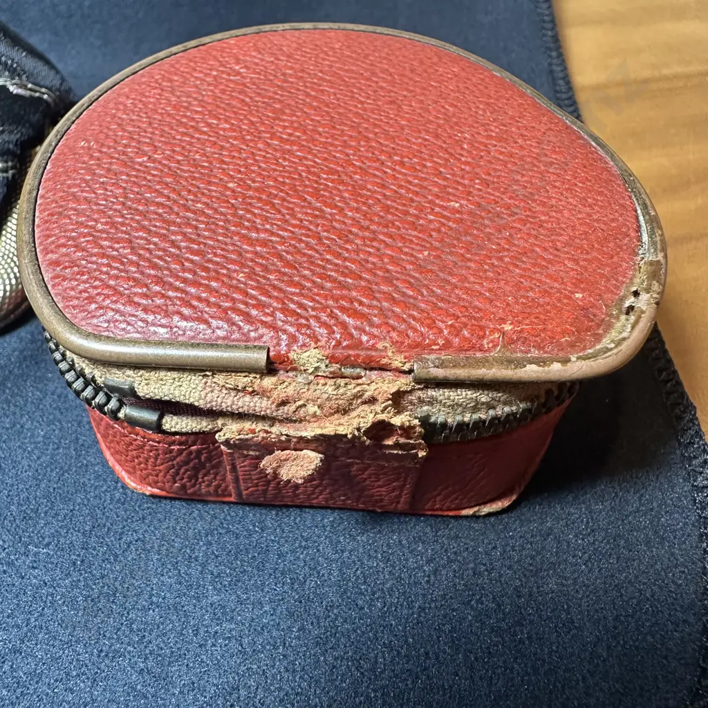 Vintage coin purse & cuff-link box (some damage) Image 1++