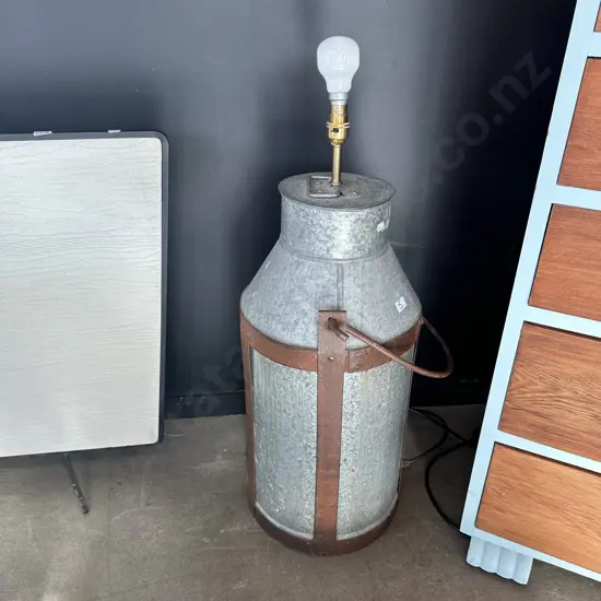 Cream can lamp
