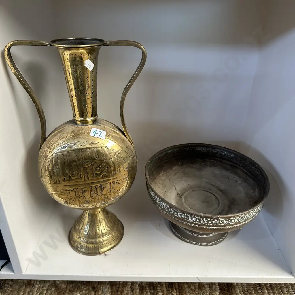 Brass vase and bowl Image 1++