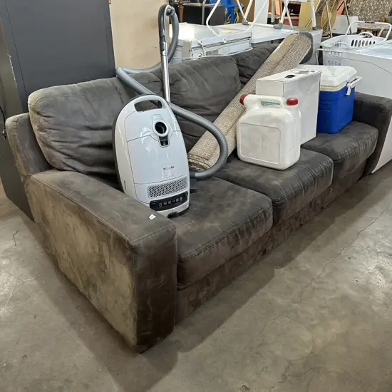 Suede sofa