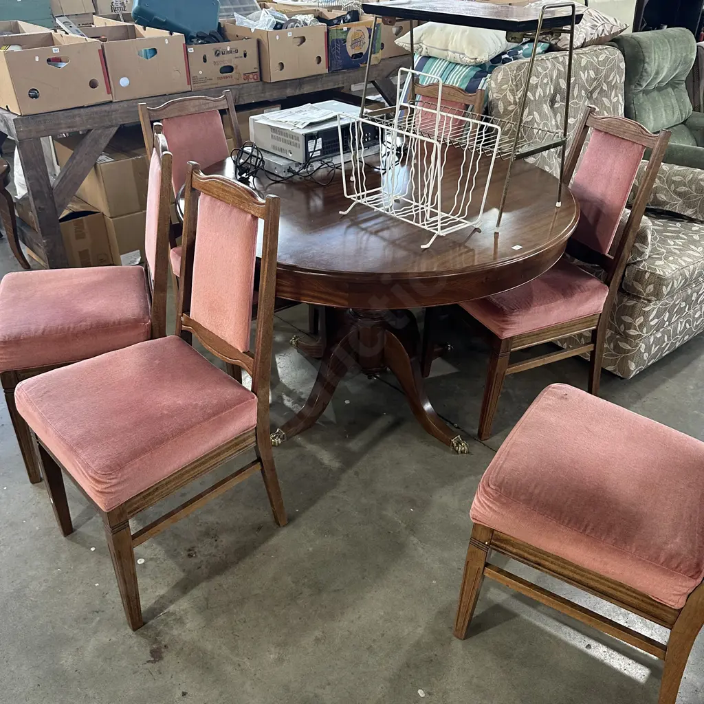 Pedestal table & 6 chairs Image 1++