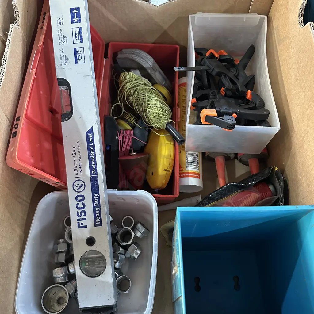 2 x box drill bits , clamps etc Image 1++