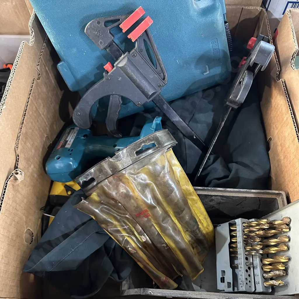 2 x box drill bits , clamps etc Image 1++