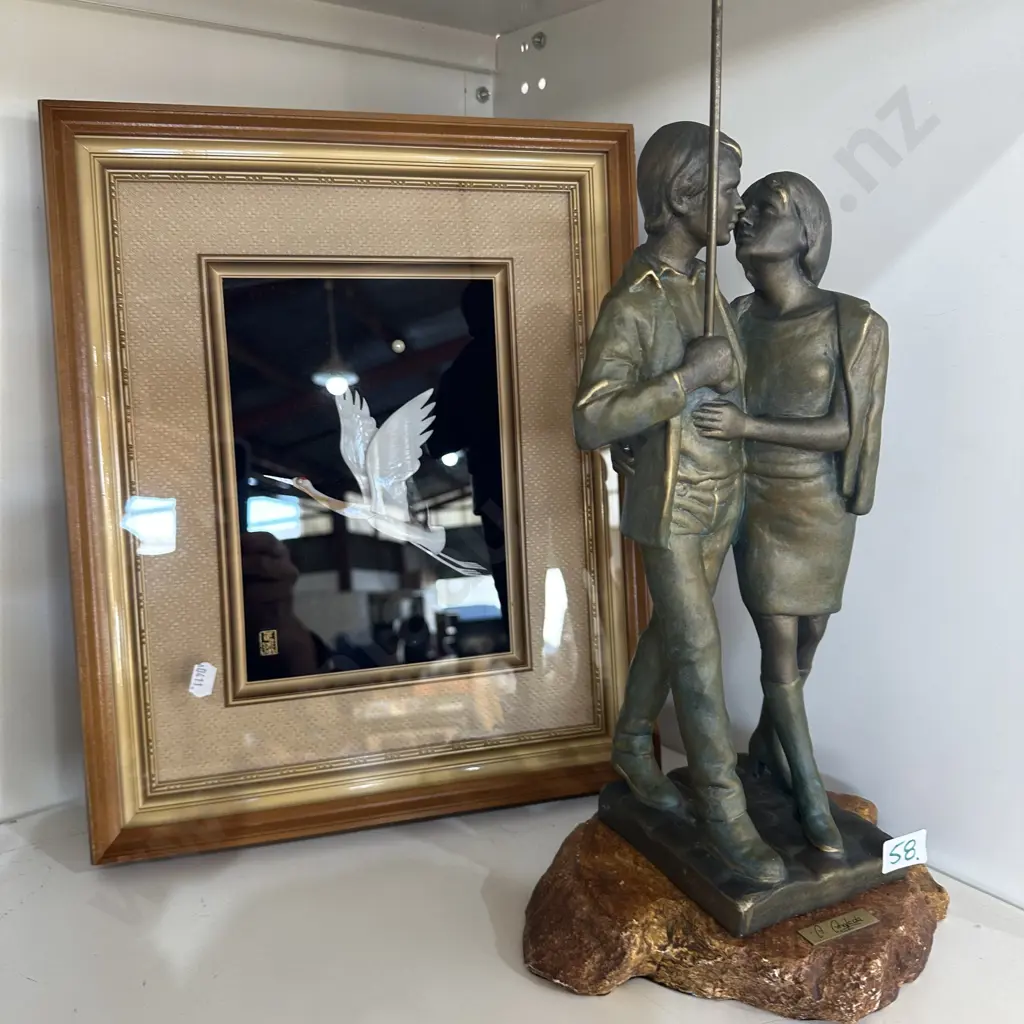 Framed Crane plus Edwardian couple Image 1++
