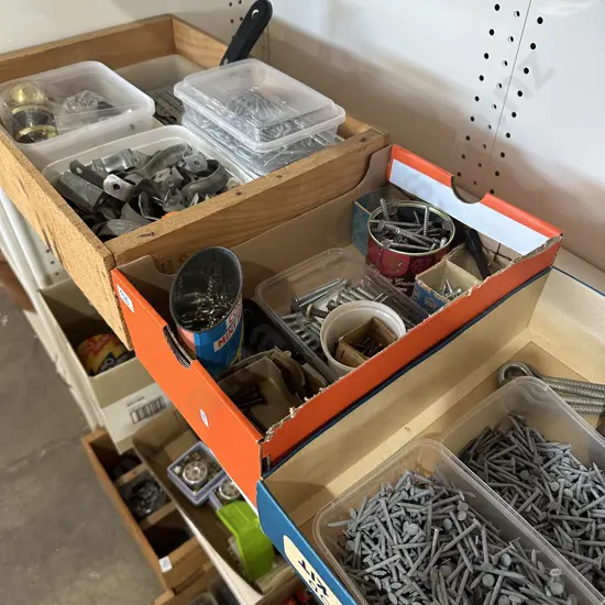 Shelf of hardware