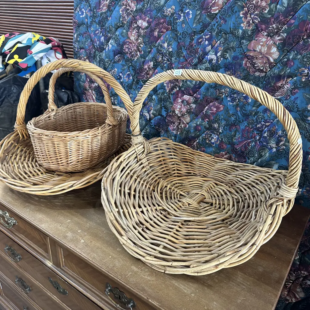 3 cane baskets Image 1++