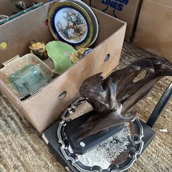 Wood art and china