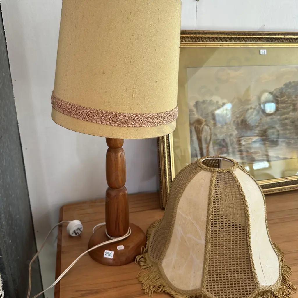 Vintage wood lamp Image 1++