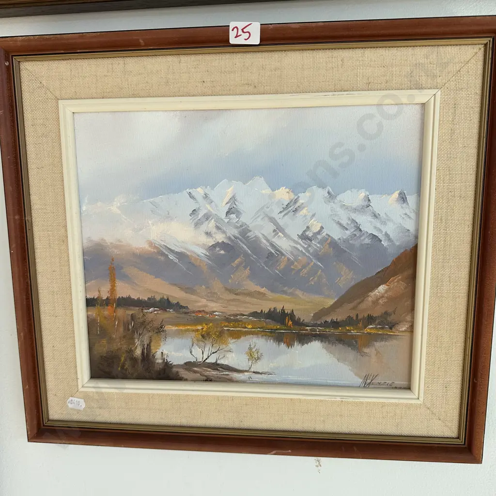 Oil painting by Charles McKenzie "The Remarkables" Image 1++