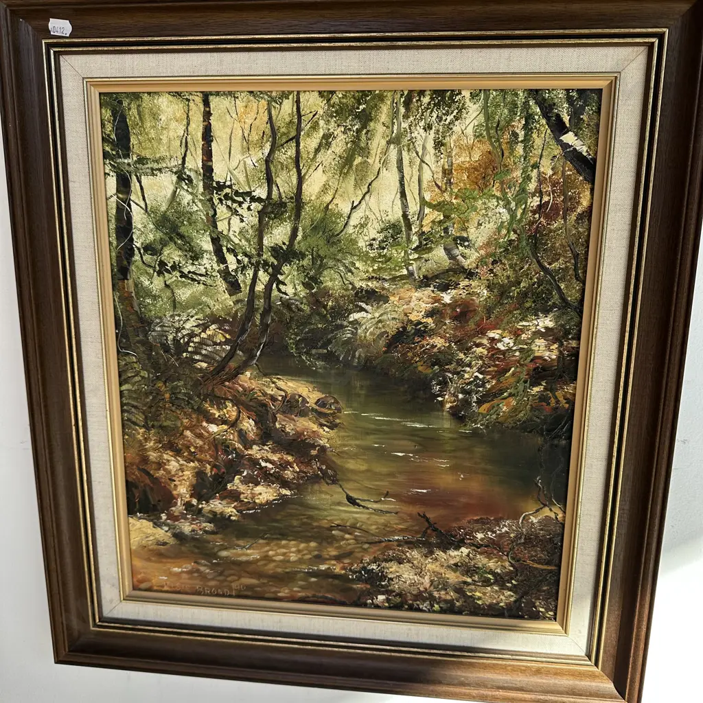 Oil painting by Elsie Broad "ANZAC Park" Image 1++