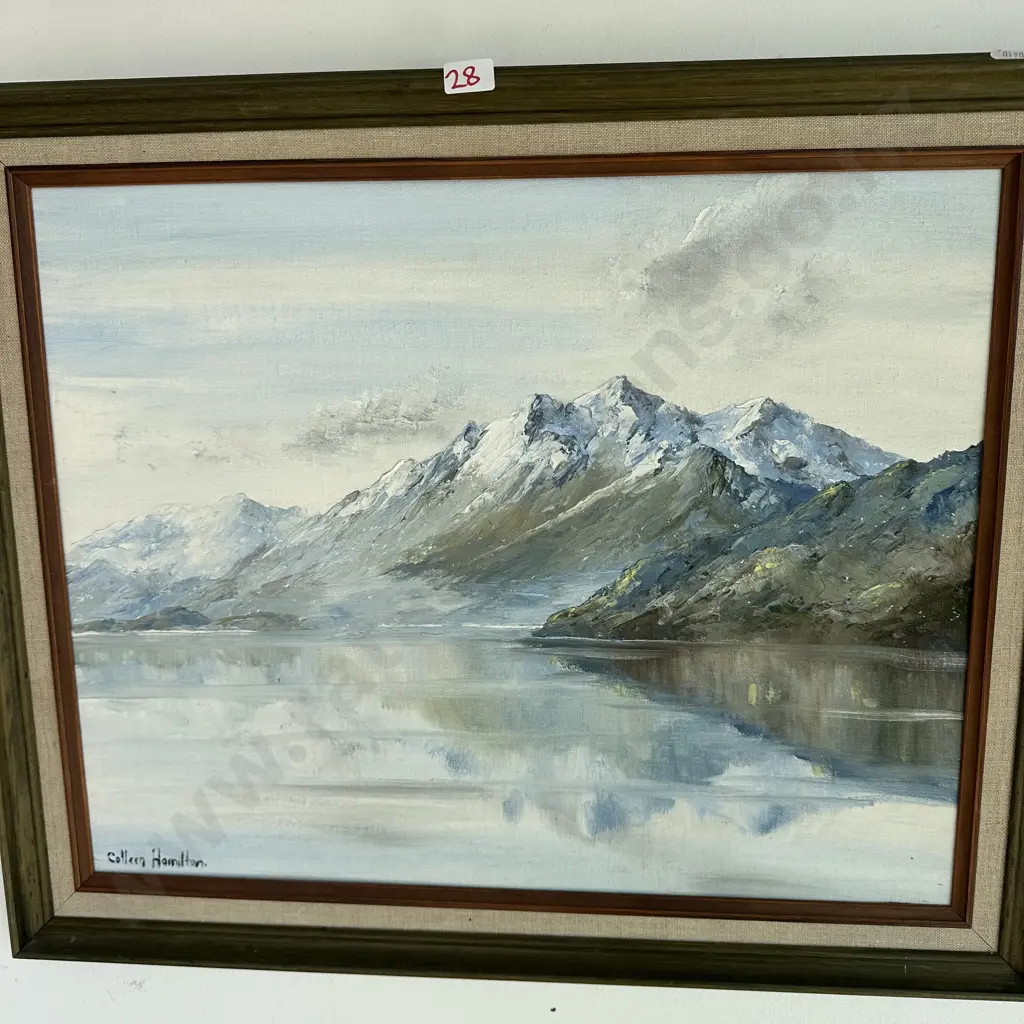 Oil painting by Colleen Hamilton "Mt Earnslaw" Image 1++