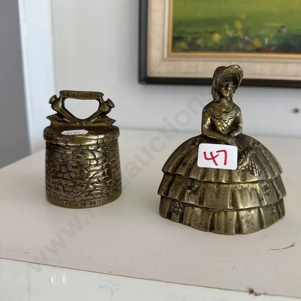 2 small brass bells Image 1++