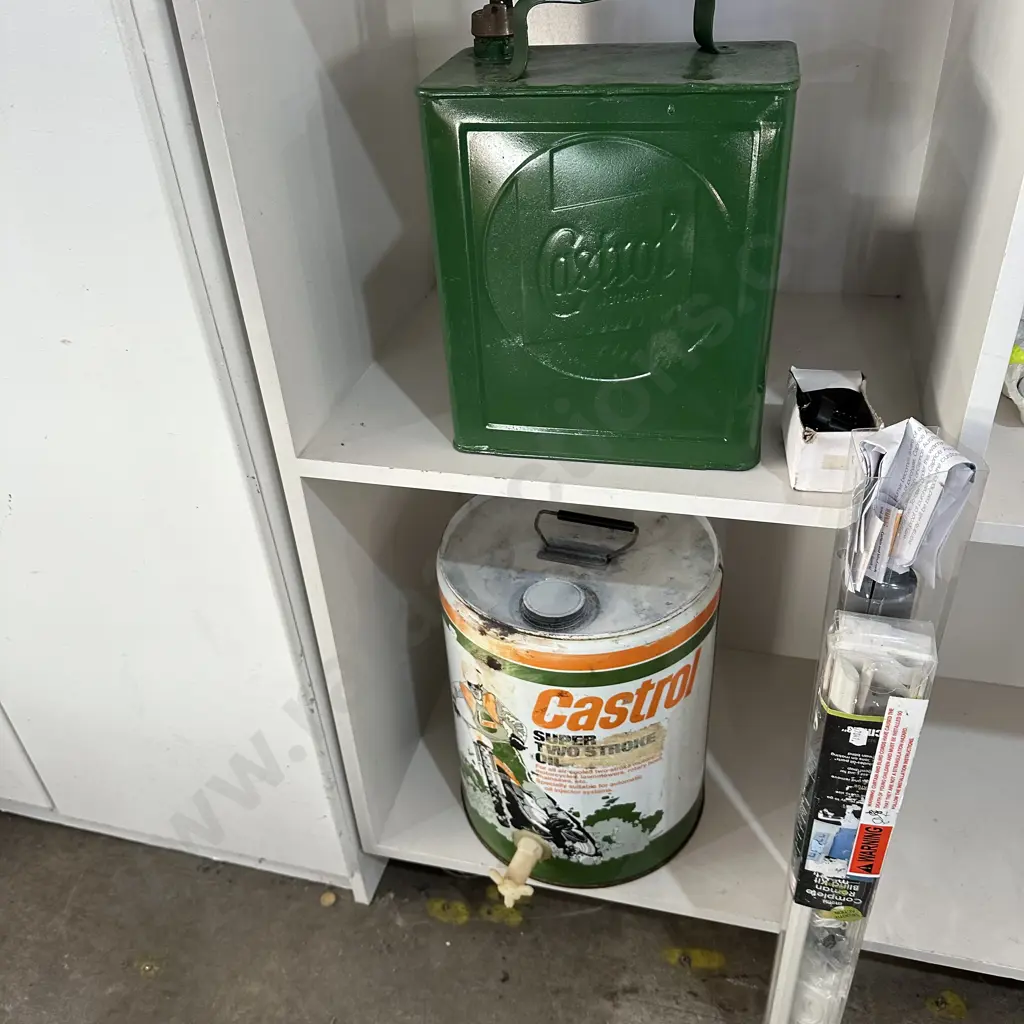 Castrol tins x 2 plus blinds Image 1++