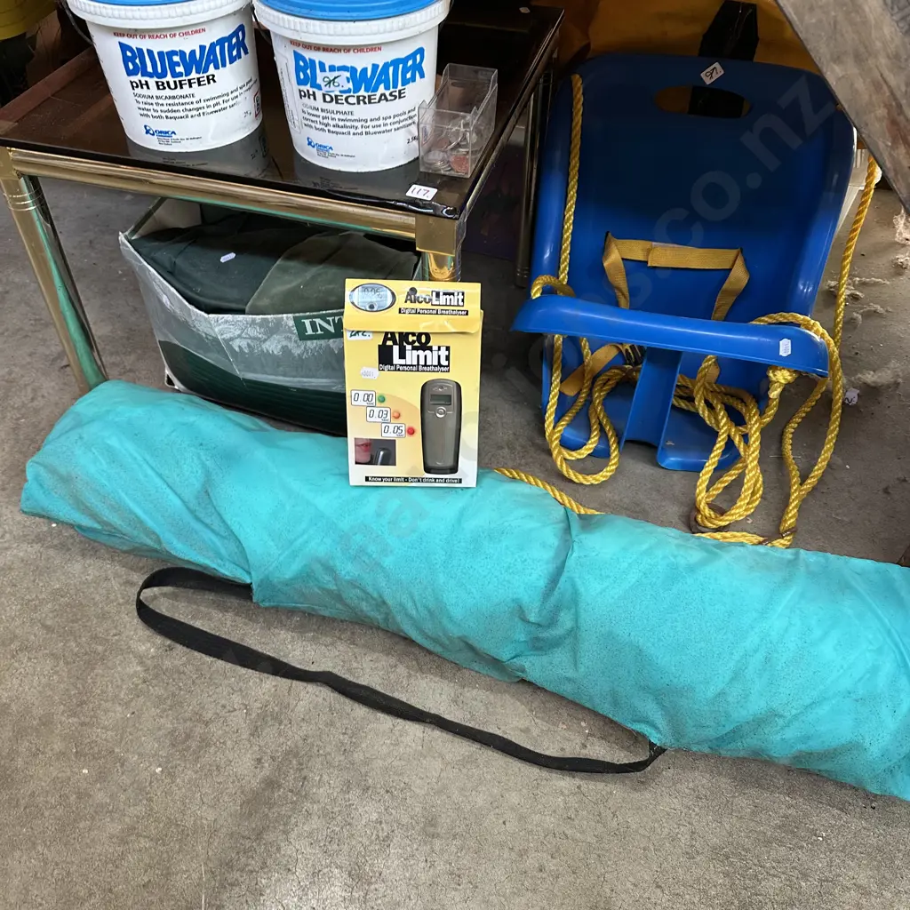 airbed, swing, chemicals, breathalyser etc Image 1++