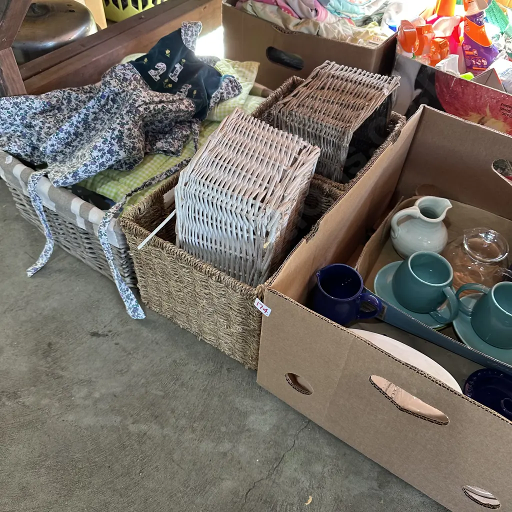Crockery, baskets, kiddy wear etc Image 1++