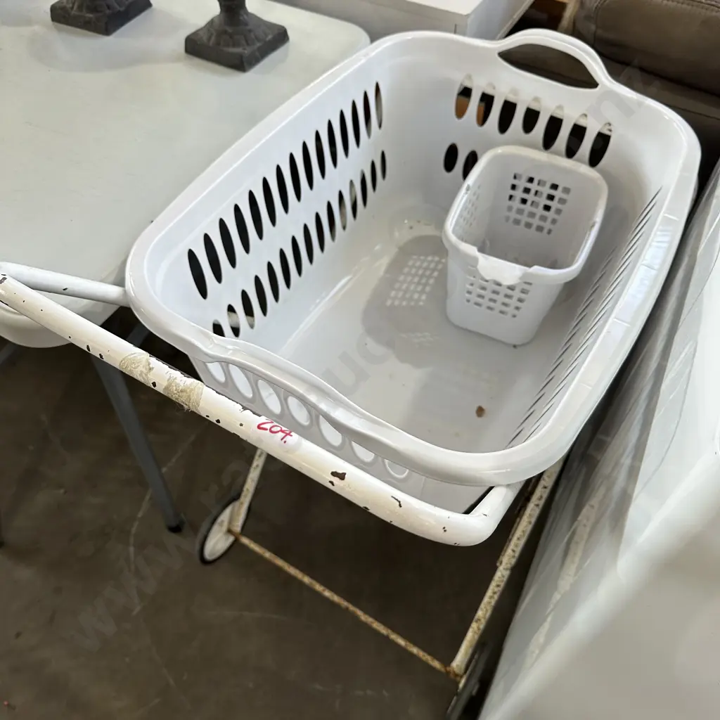 Washing basket and trolley Image 1++